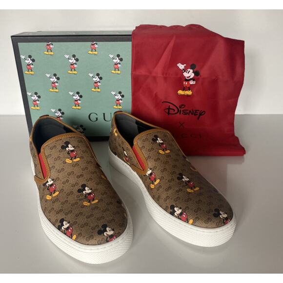 Gucci Men’s GG Supreme Mickey Mouse Sneakers 7.5 US (Gucci 7) Italy 603689 NIB main image 11